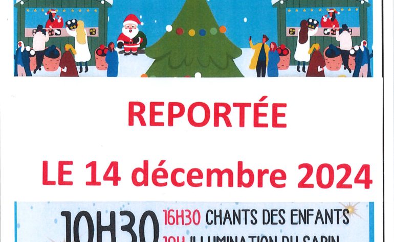 Évènement reporté au 14 décembre