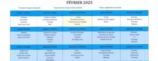 menu février