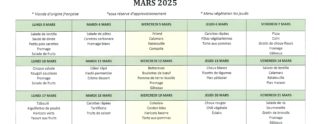 Menu de Mars